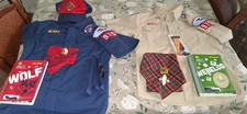 Boys And Girls Scout Shirts Size Youth MEDIUM With Belt 2 Scouts Handbook