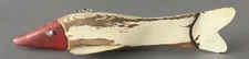 VINTAGE MINNESOTA 8" WOOD CARVED  FISH SPEARING DECOY ~ FOLK ART LURE
