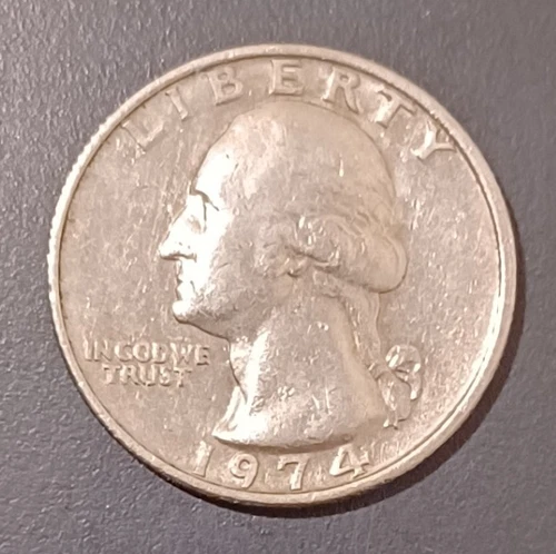1974 Washington Quarters 25c US Old Coin No Mint Mark Circulated (#1)