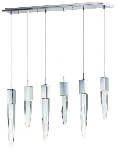 ET2 Quartz 39 1/4"W Nickel LED Kitchen Island Light Pendant - Picture 2 of 5