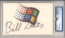 SIGNED Bill Gates Microsoft Windows Logo Print PSA DNA COA Certified AUTOGRAPH