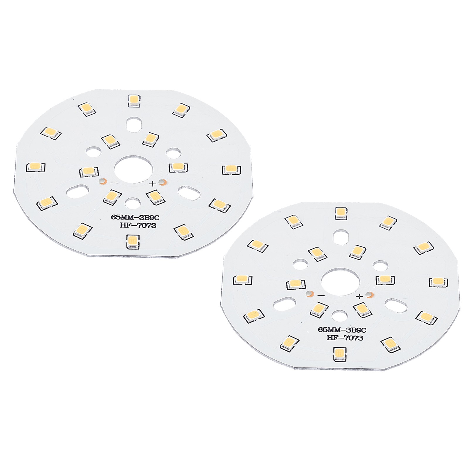 COB LED Light Chip Bead 9W 120lm 3000-3200K 65mm 27-30VDC Warm White 2Pcs