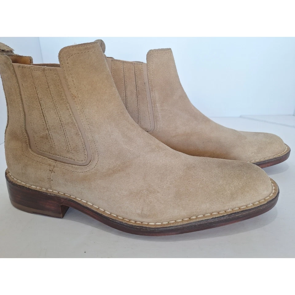 Botas Chelsea Cole Haan de Gamuza Tostada para Hombres 9M Suela de Cuero Clásicas al Tobillo Foto 4 de 4