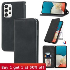 For Samsung Galaxy S25 Ultra S24 S23 Plus S22 FE Flip Leather Case Phone Cover