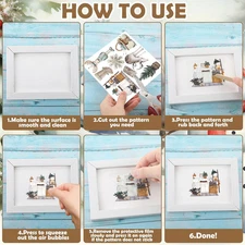 20 Sheets Winter Rub on Transfers for Crafts and Furniture Snowman Gnome Home...