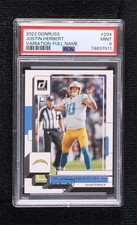 2022 Panini Donruss Full Name Variation Justin Herbert #294 PSA 9 MINT 17di