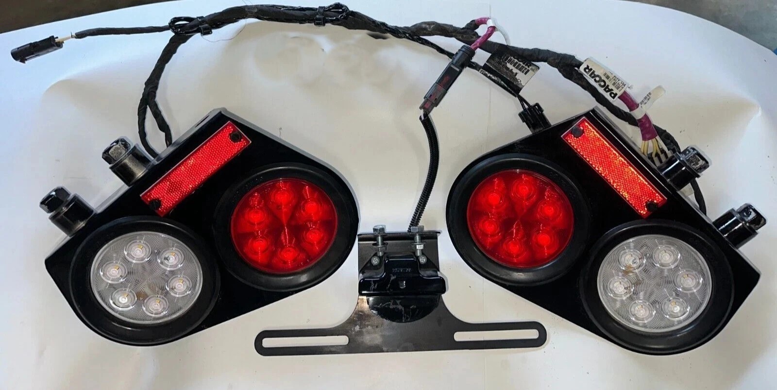 Peterbilt 379 389 LED Tail Lights Paccar Brackets New Take Off & Wiring Harness