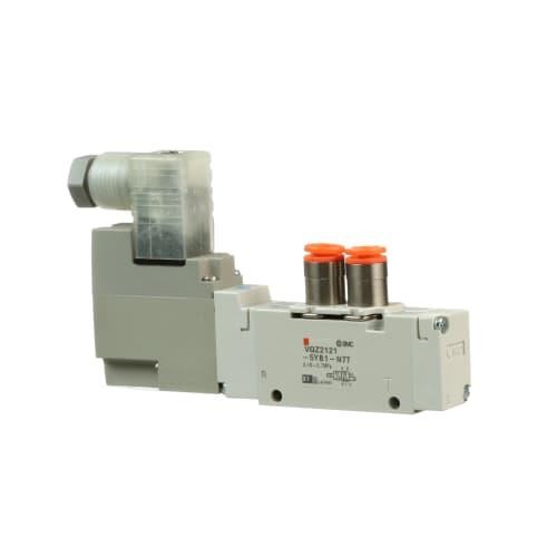1Pc SMC VALVES VQZ2121-5YB1-N7T Valve, 2 posit sgl, sol, body pt, DIN term,