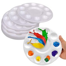 20 Pcs Round Paint Tray Palette 11 Wells 6.7 inch for DIY Craft Professional ...