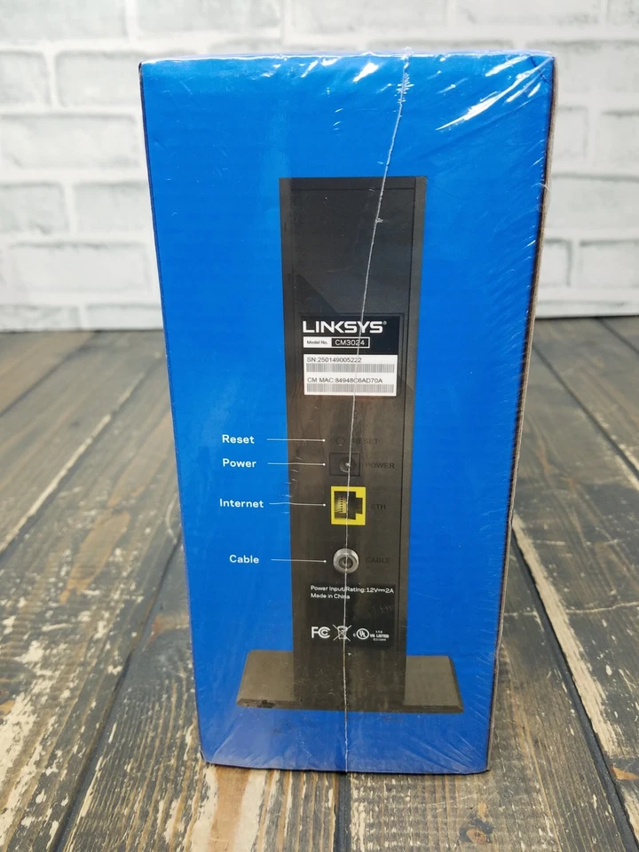 Linksys Modem DOCSIS 3.0 24x8 High Speed Cable Modem CM3024 960Mbps Black - Image 2 of 4