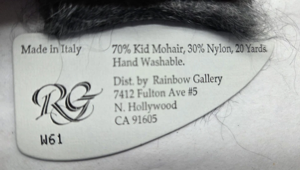 Rainbow Gallery Wisper Kid Mohair Lot of 6 Gray W61 Needlework Thread Fuzzy - Image 3 of 3