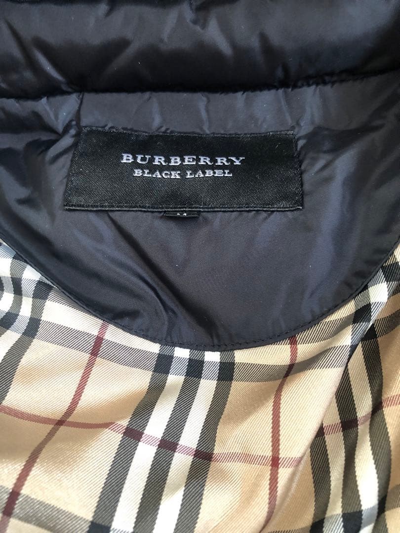 Burberry Black Label Down Coat M Used Black Quilted Puffer Collectible thumbnail 5