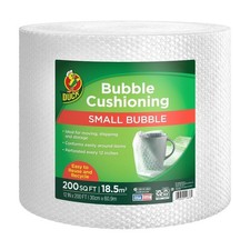 Small Bubble Cushioning Wrap Roll 12 Inch x 200 Feet Clear Shipping Packing