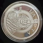 2012 Lakota-Crazy Horse-Native American Proof Round 1 Troy oz.999 Silver BU