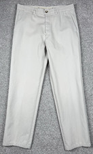 Zegna Sport Men's 34x31.5 Khaki Stretch Cotton Chino Pants Made in Turkey
