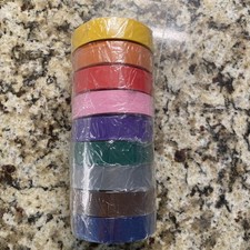 9-Pack Colored Electrical Tape Waterproof,3/4 Inx66Ft,Industrial Grade UL/CSA