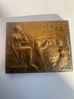 Monnaie Ancienne Médaille DIEPPE signé J. DELPECH en Bronze