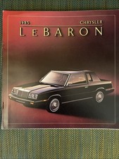 1985 Chrysler Lebaron Dealer Sales Brochure