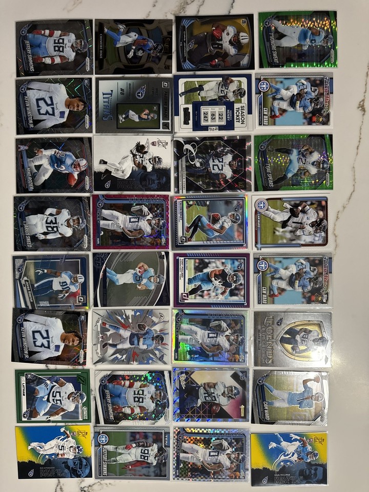 Tennessee Titans Cam Ward RC Ridley Optic Holo Winston Ayomanor Dike 32-card lot