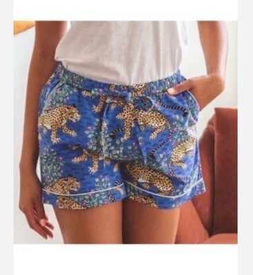 Printfresh Bagheera Sapphire Sleep Shorts Women s Size Small 100% Cotton