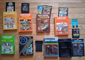 Mixed Game Lot - Atari 2600 & Intellivision - some with boxes, manuals, overlays