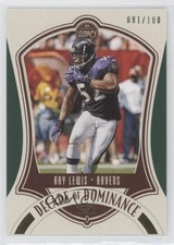 2021 Panini Legacy Decade of Dominance Green 81/100 Ray Lewis #DD-15 HOF 4xw