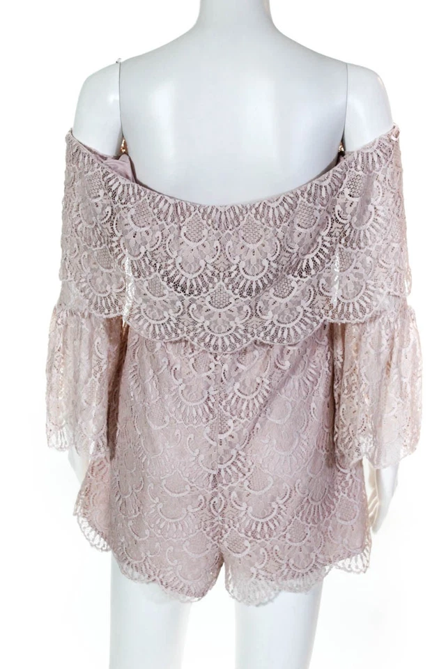 Mameluco Kennedy de encaje rosa talla grande 11021565 BB Dakota para mujer Foto 3 de 4