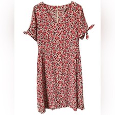 Cath Kidston Size US 12 Crepe De Chine Tea Dress Summer Lightweight Flowy Floral