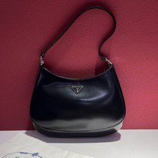 Authentic Prada Cleo black Patent Leather Sho...