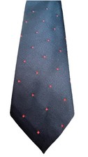 Wembley Tie Navy Blue Red Geometric USA