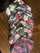 Reusable Menstrual Pads 7PCS Bamboo Charcoal Cloth Sanitary Pads Wet Bag New USA