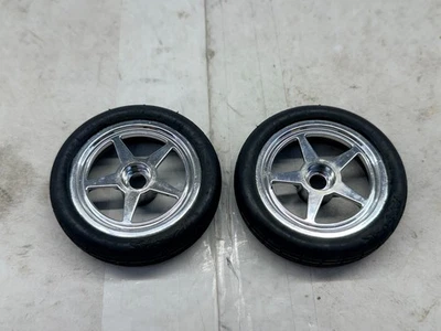 Traxxas 6975 - Funny Car Tires, 5-Spoke Wheels, Chrome, Front (2) 8127 - Image 1 of 4