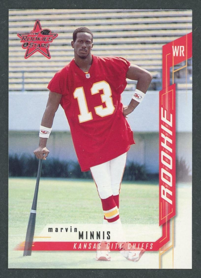 2001 Leaf Rookies & Stars - Marvin Minnis - Rookie RC #136 Kansas City Chiefs