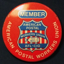 Vintage American Postal Workers Union Member AFL-CIO  U.S. Mail Pin