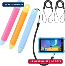 3 Pack Kid-Friendly Stylus Pen with Tether Anti-Rolling Tablet Styluses Tablet S