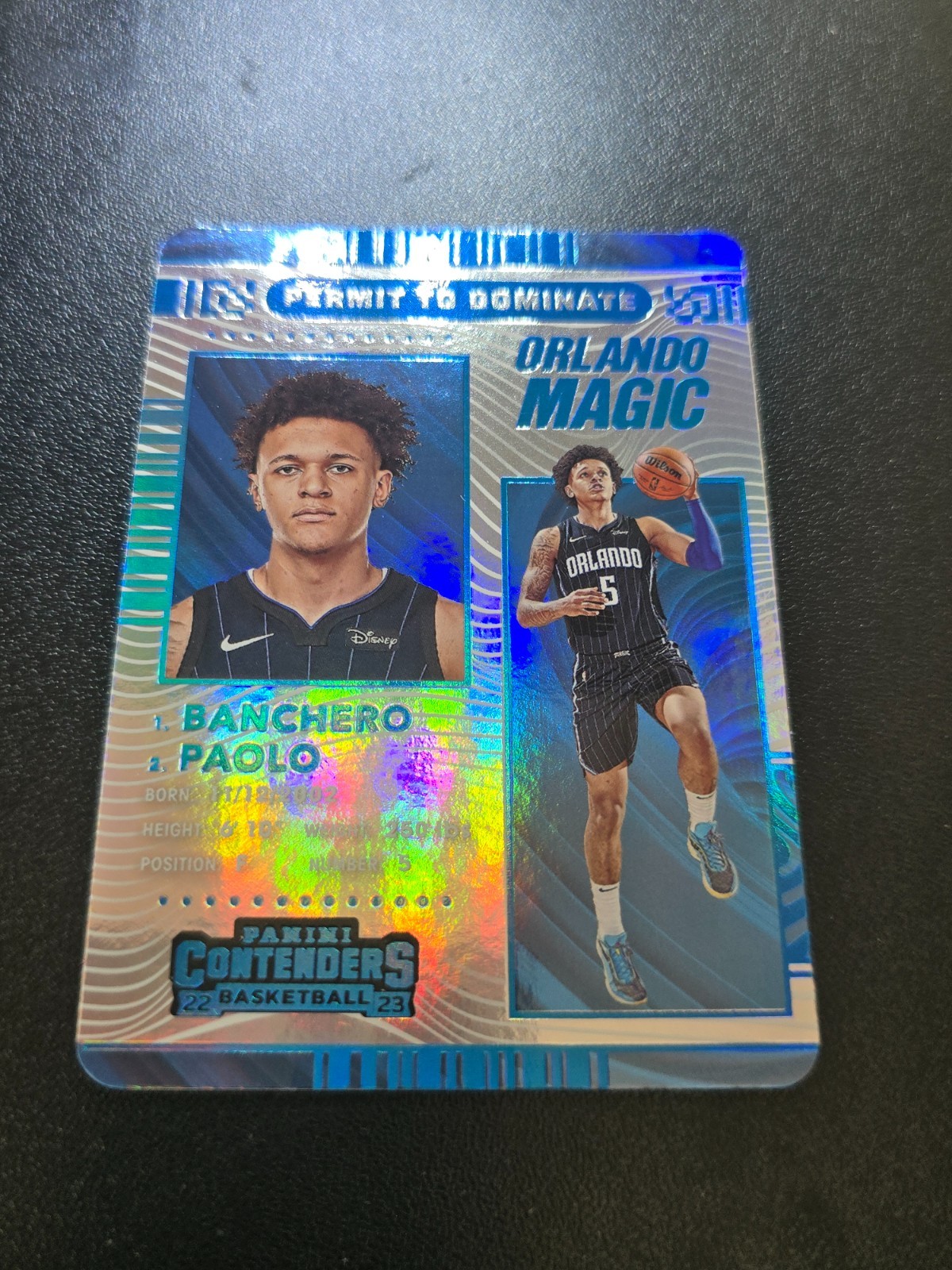 2022-23 Panini Contenders - Permit to Dominate SSP-RC Paolo Banchero