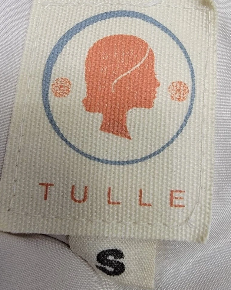 Chaqueta gabardina de tul para mujer talla S pequeña beige doble botonadura Foto 2 de 4