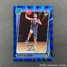 2021-22 Donruss Santi Aldama Rated Rookie Blue Holo Laser #226 Grizzlies /25