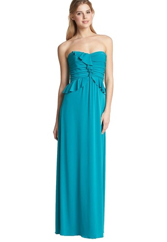 amsale jersey dress Asymmetric Jersey Gown Navy / 6