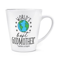 World's Best Godmother 341Ml Latte Becher Tasse Muttertag Beste Toll Geburtstag