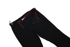 Prada Linea Rossa Wide-leg Tech Fabric Wool Twill Trousers Pintuck Leather