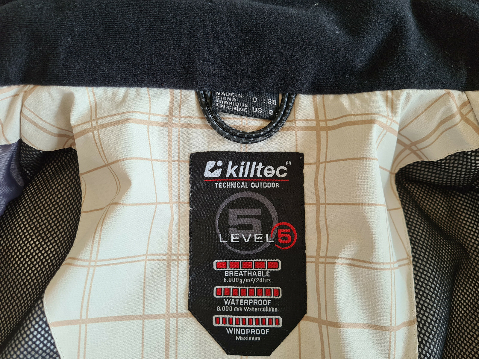 Mint condition Killtec level 5 beige sand check s… - image 10