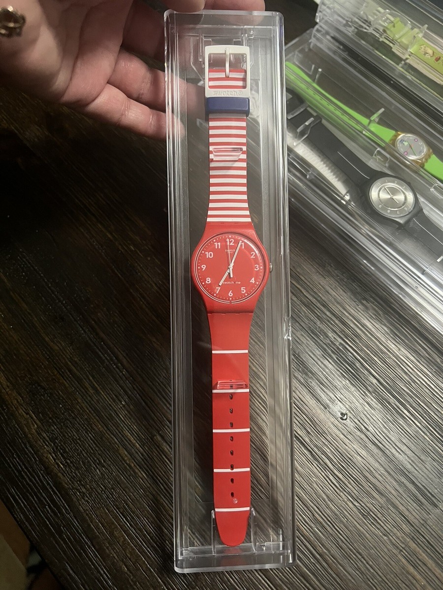 ? Swatch CLEAR Storage Case Fits Gent Lady NewGent Chrono  display picture 1