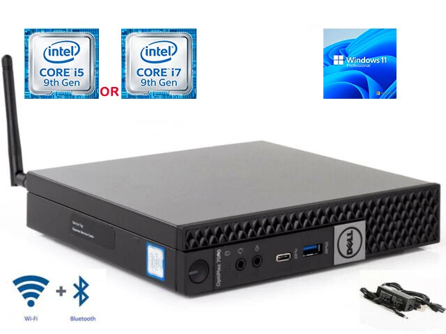 Dell OptiPlex 7070 Micro i5-9500 / i7-9700 | up to 32GB RAM & 2TB SSD & Wi-Fi+BT