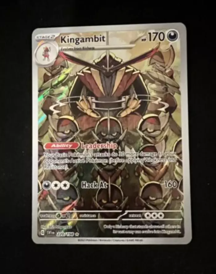 Kingambit 2023 Pokémon Paldea Evolved full art rare holo 220/198 – Piece Of  The Game