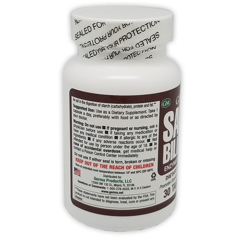 Germa Sales Biliares/Ox Bile Salts.Digestive Enzymes.Natural Supplement