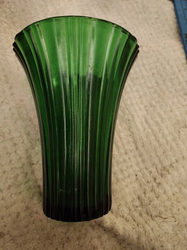 Anchor Hocking Flower Vase Cafe Green Vintage Christmas St Patrick's Day