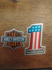 Vintage HARLEY DAVIDSON MOTOR CYCLE Decals Motorcycle Helmet Mirror Sticker #1