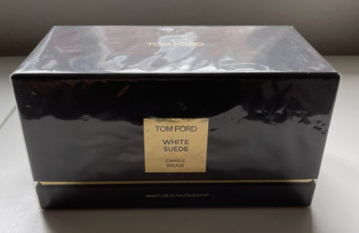 TOM FORD White Suede Kerze mit Deckel nicht mehr Erhältlich Limited