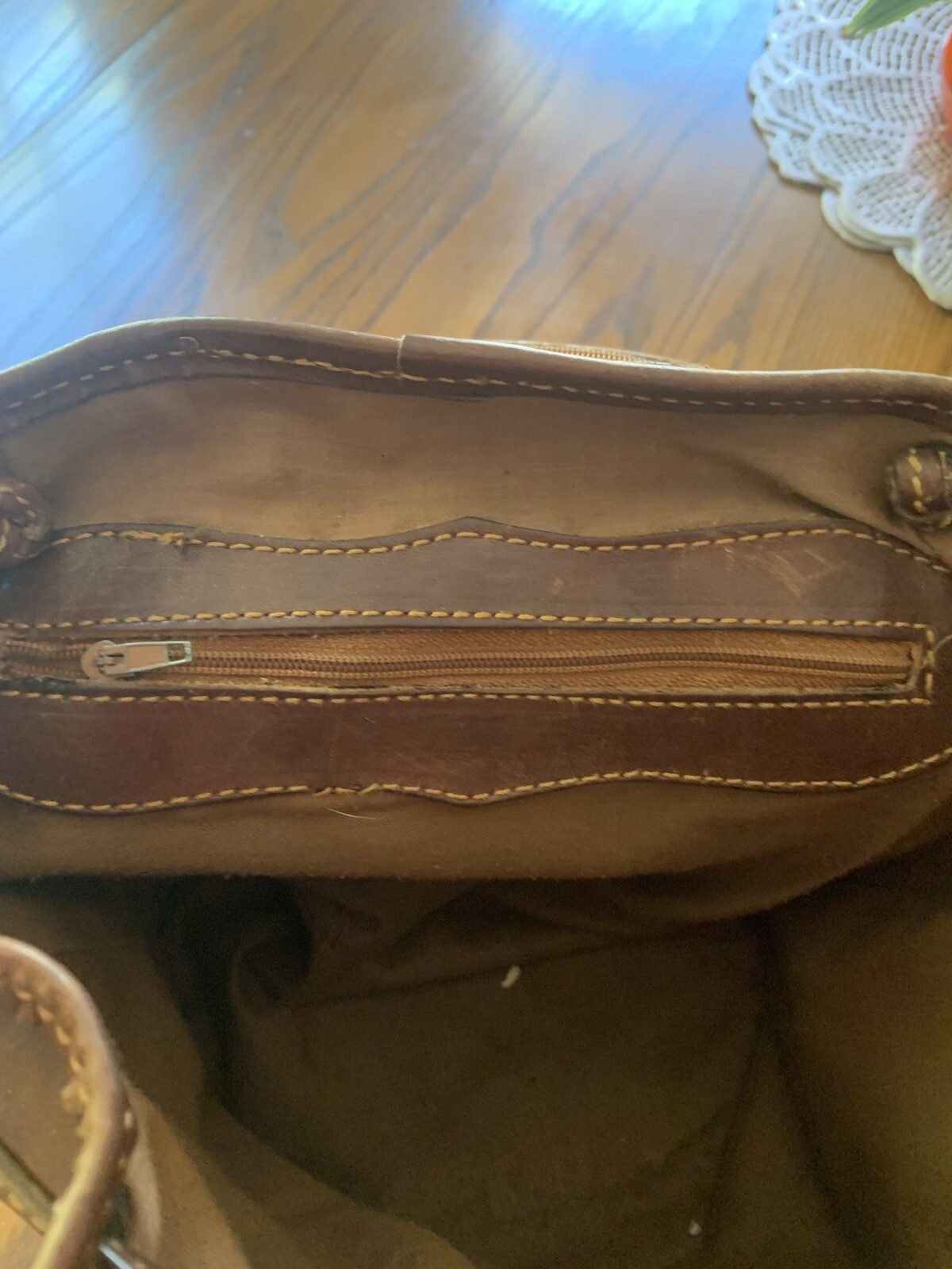 Vintage Italian Leather Women's Backpack Purse Gem